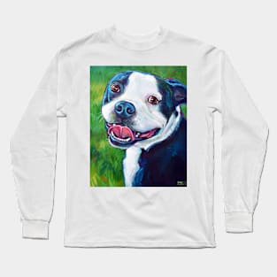 Smiling BOSTON TERRIER Long Sleeve T-Shirt